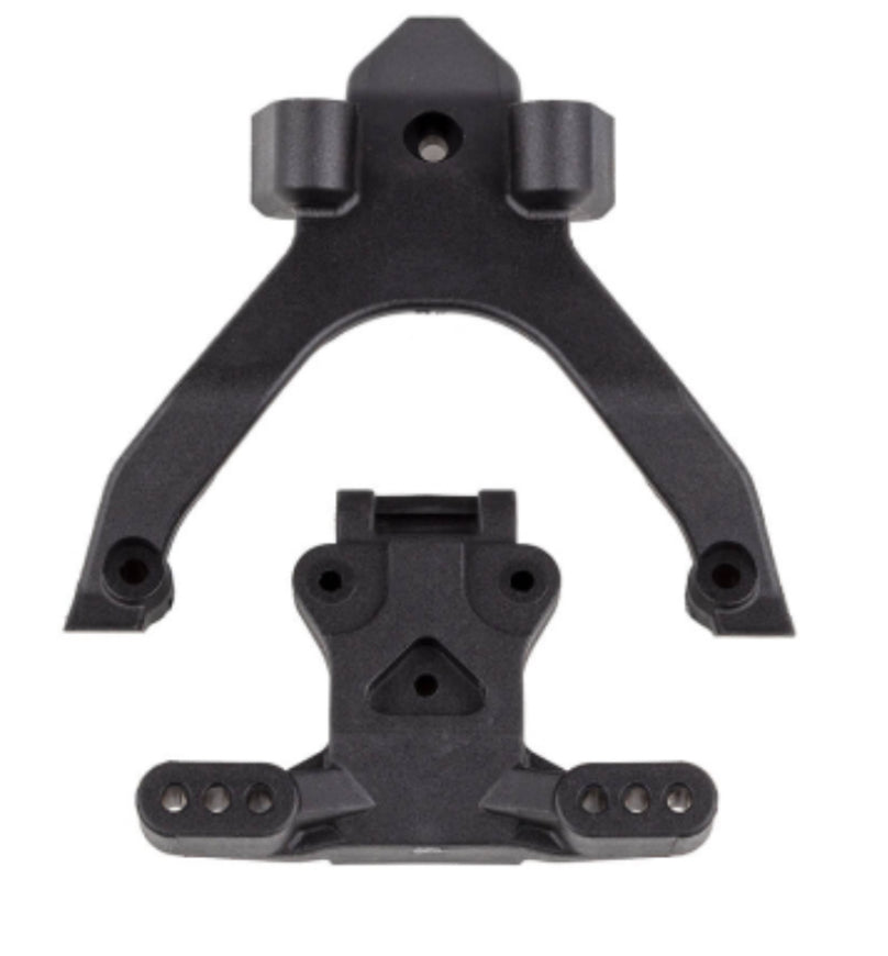 TEAM ASSOCIATED RC10B7 FT TOP PLATE & BALLSTUD MOUNT, CARBON