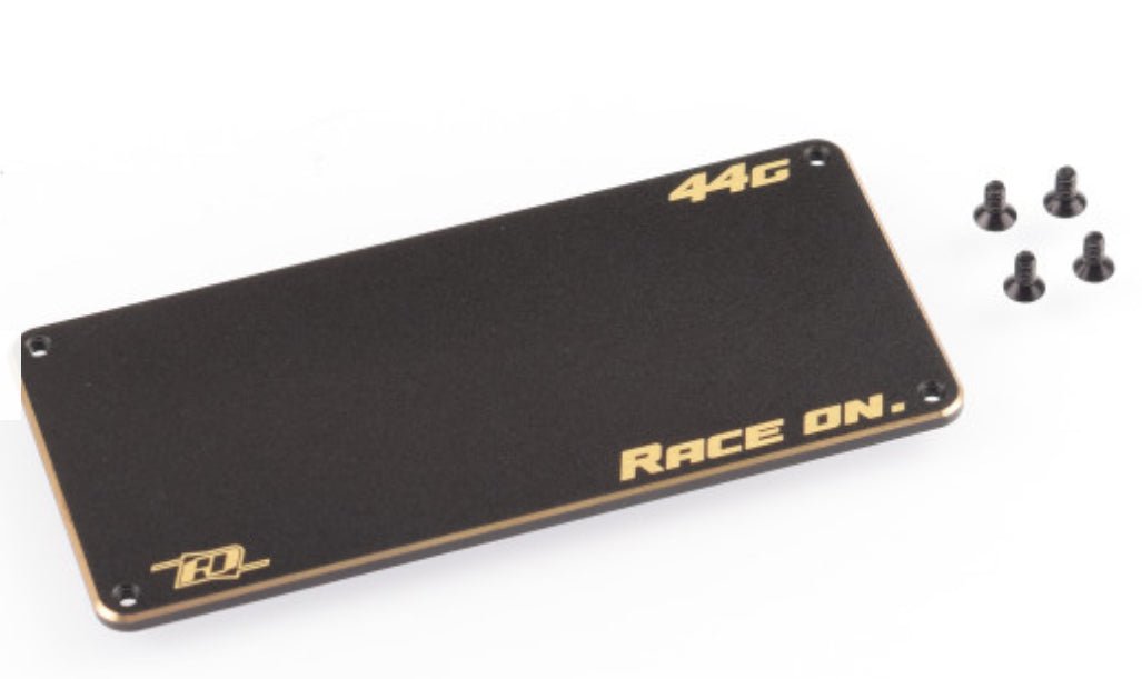 Revolution Design B7 | B6.4 | T6.4 | SC6.4 Heavy ESC Mounting Plate (Brass | 44g)