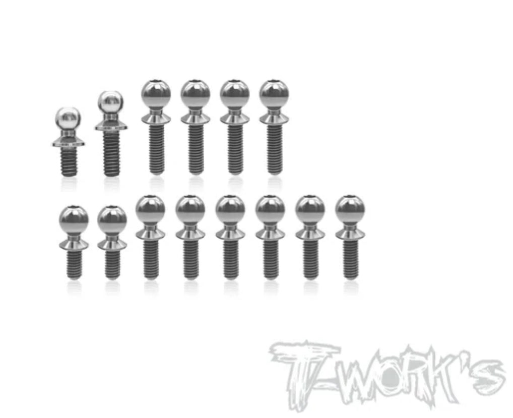 TWorks Ti Ball Stud set - RC10B7