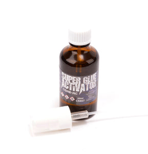 SUPER GLUE ACTIVATOR 50ML - GLASS BOTTLE +ATOMISER