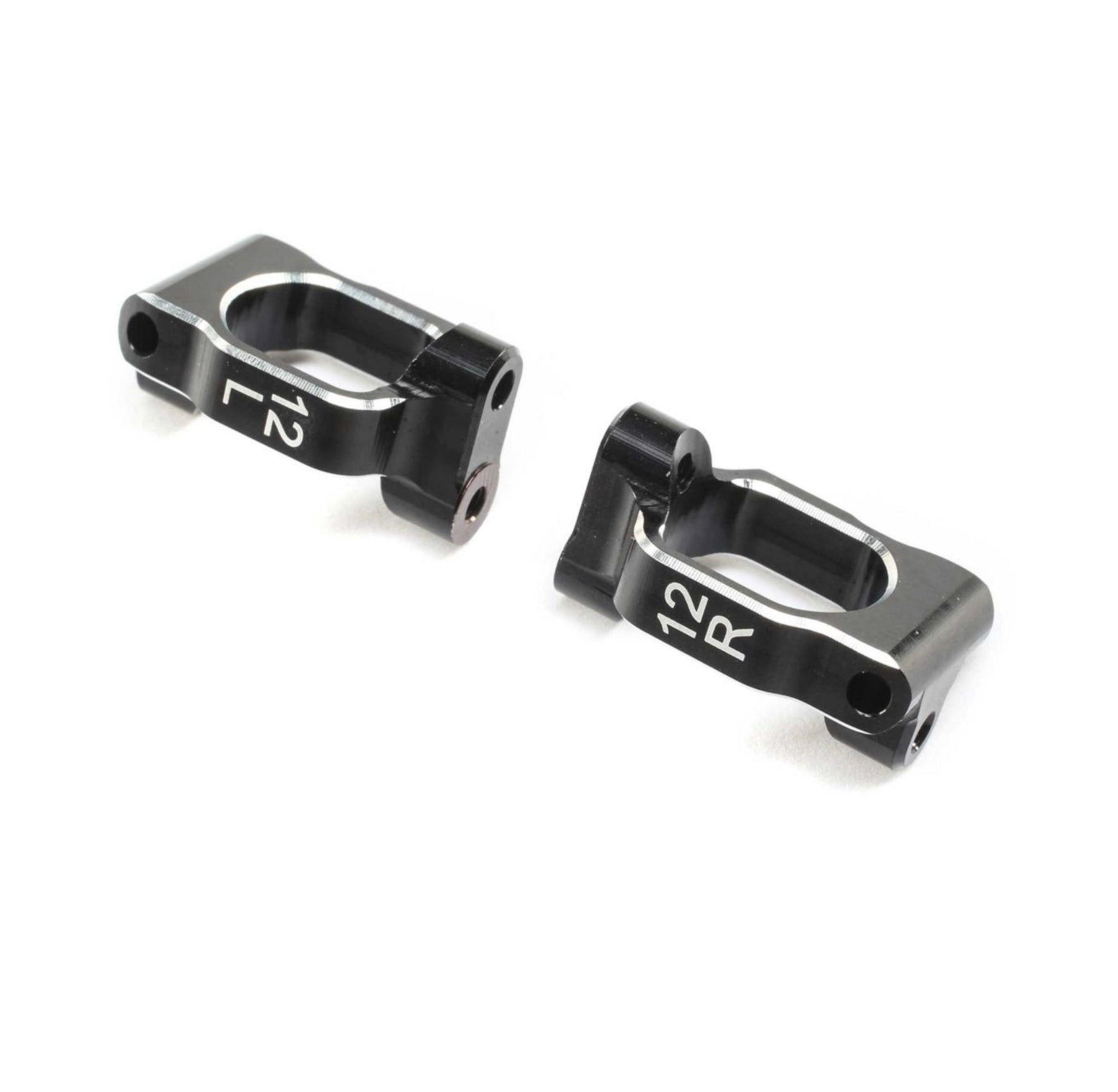 TLR Caster Block Set, 12 deg, Aluminum: 22X-4