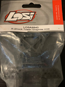 LOSI XX4 GRAPHITE REAR SHOCK TOWER