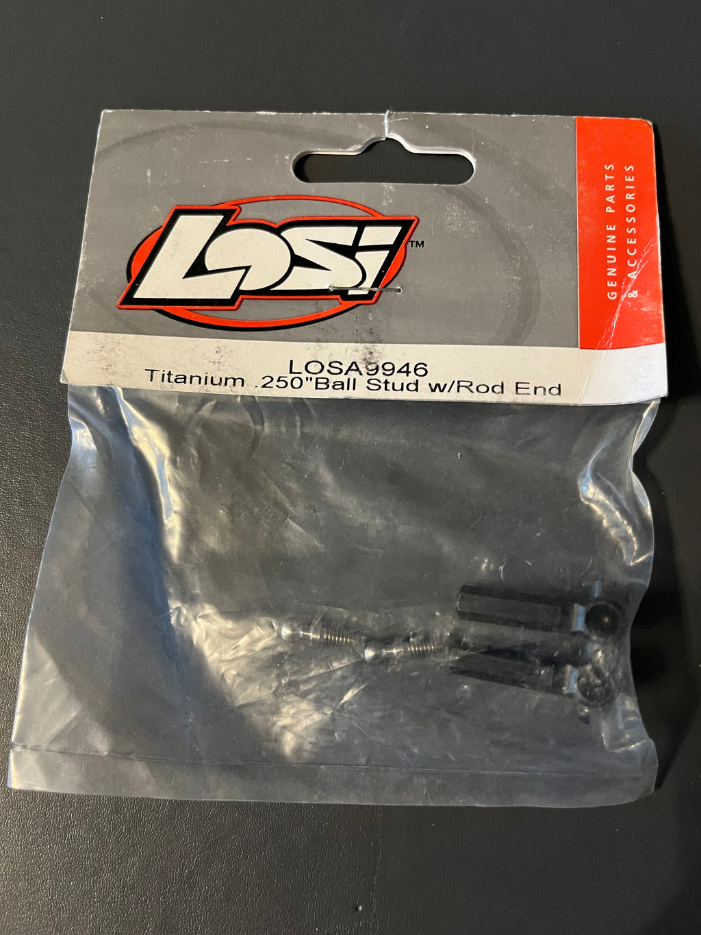 LOSI TITANIUM .250” BALL STUD WITH ROD ENDS