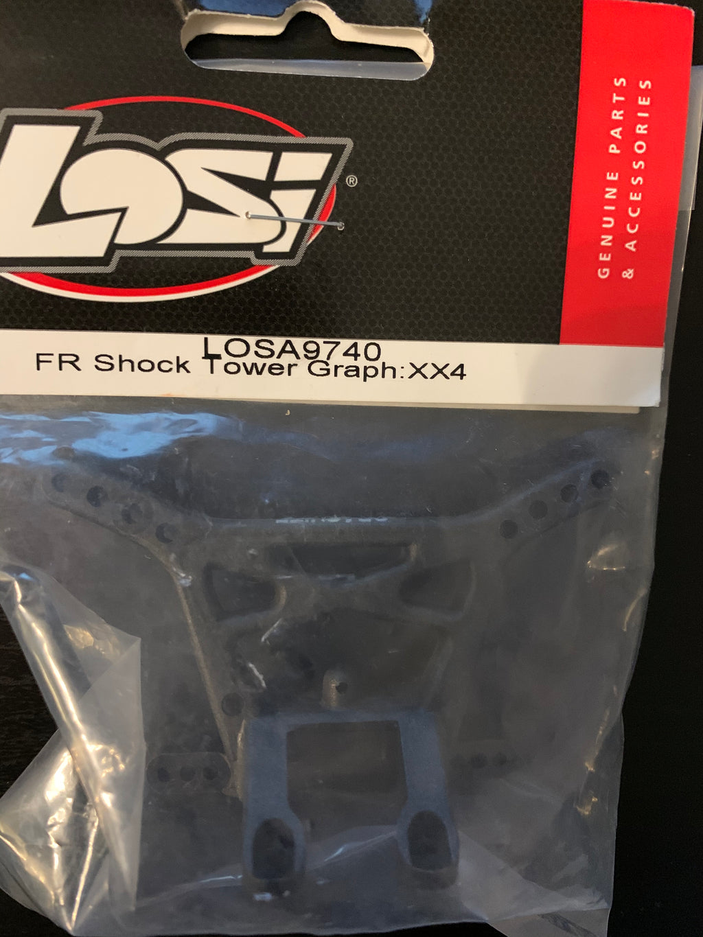 LOSI XX4 GRAPHITE FRONT SHOCK TOWER