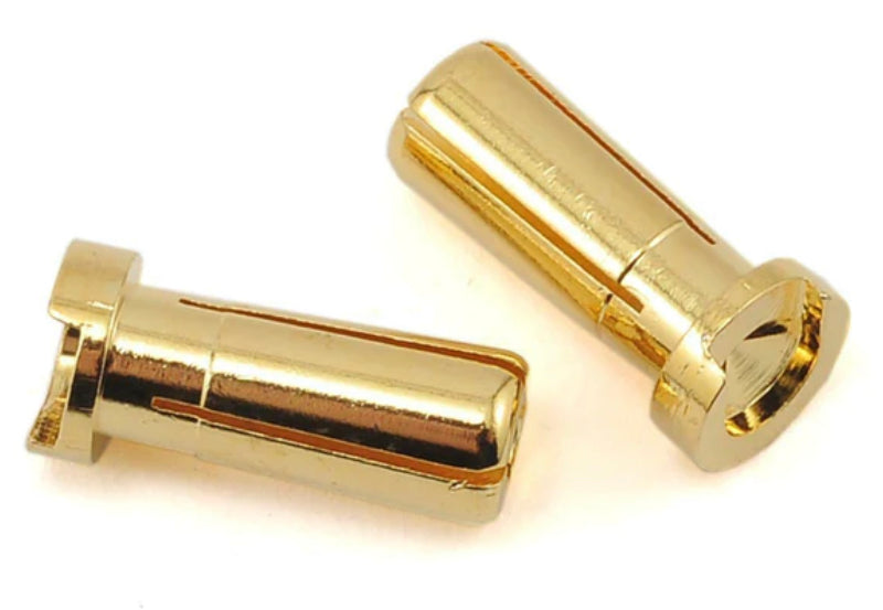 PTK-5045 ProTek RC Low Profile 5mm "Super Bullet" Solid Gold Connectors (2 Male)