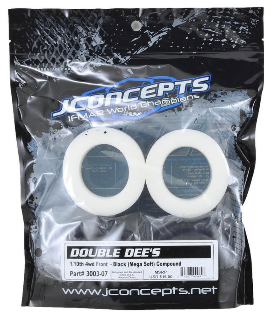 JConcepts double dees 4wd front tyre black compound mega soft 3003-07