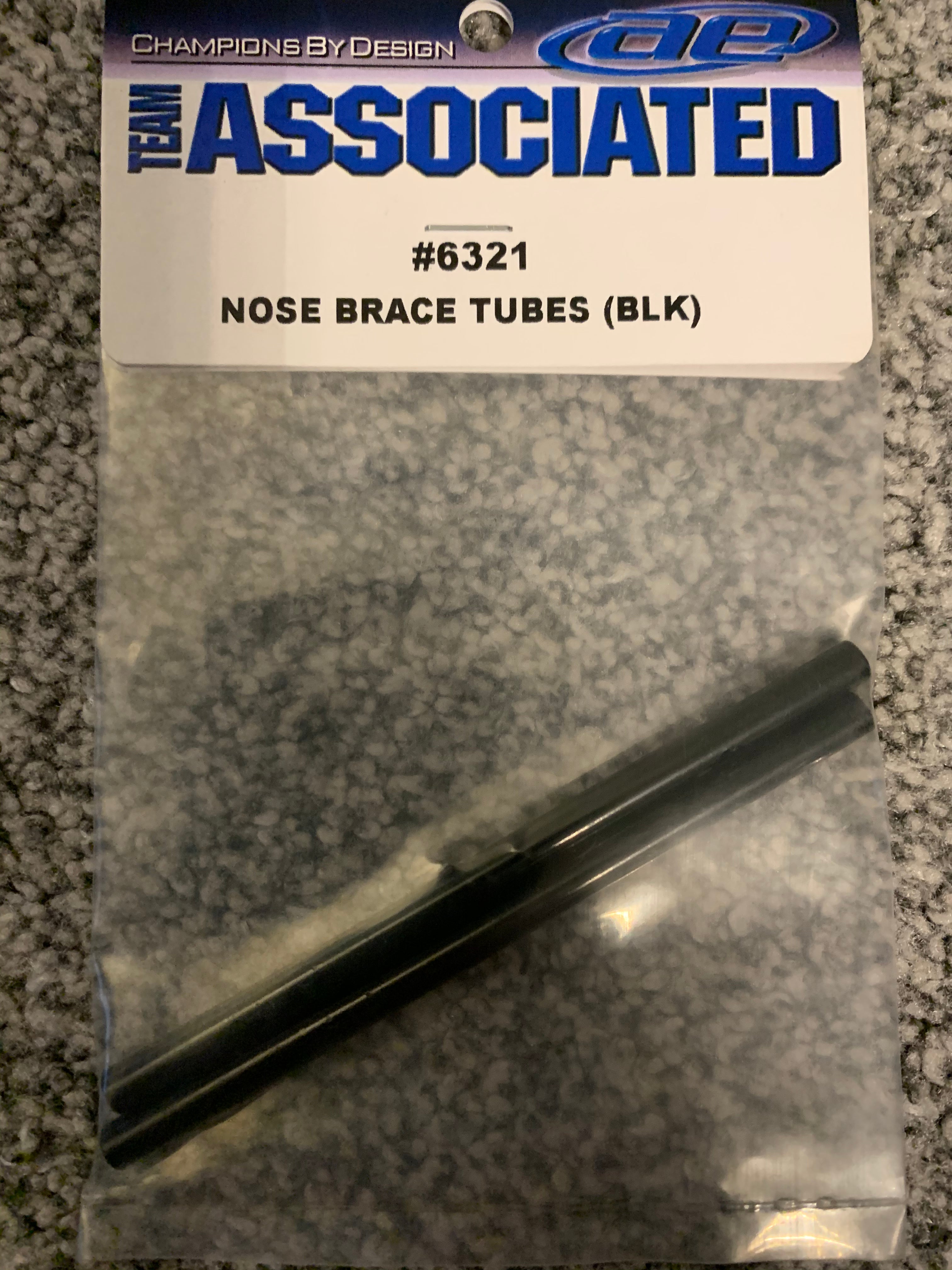 TEAM ASSOCIATED RC10 WORLDS NOSE TUBES BLACK