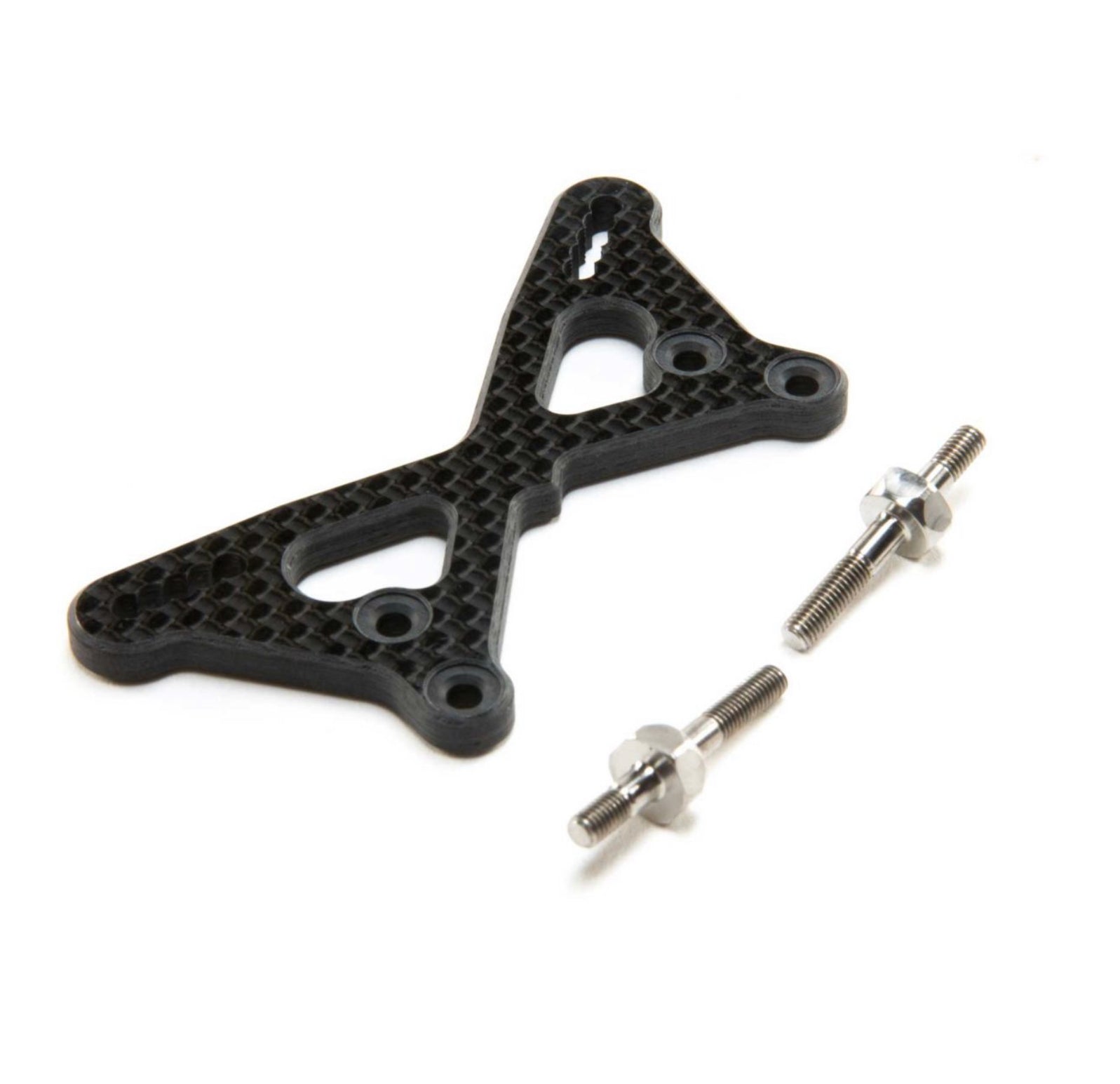 TLR 22 5.0 CARBON +2MM FRONT SHOCK TOWER DC ELITE WITH STAND OFFS