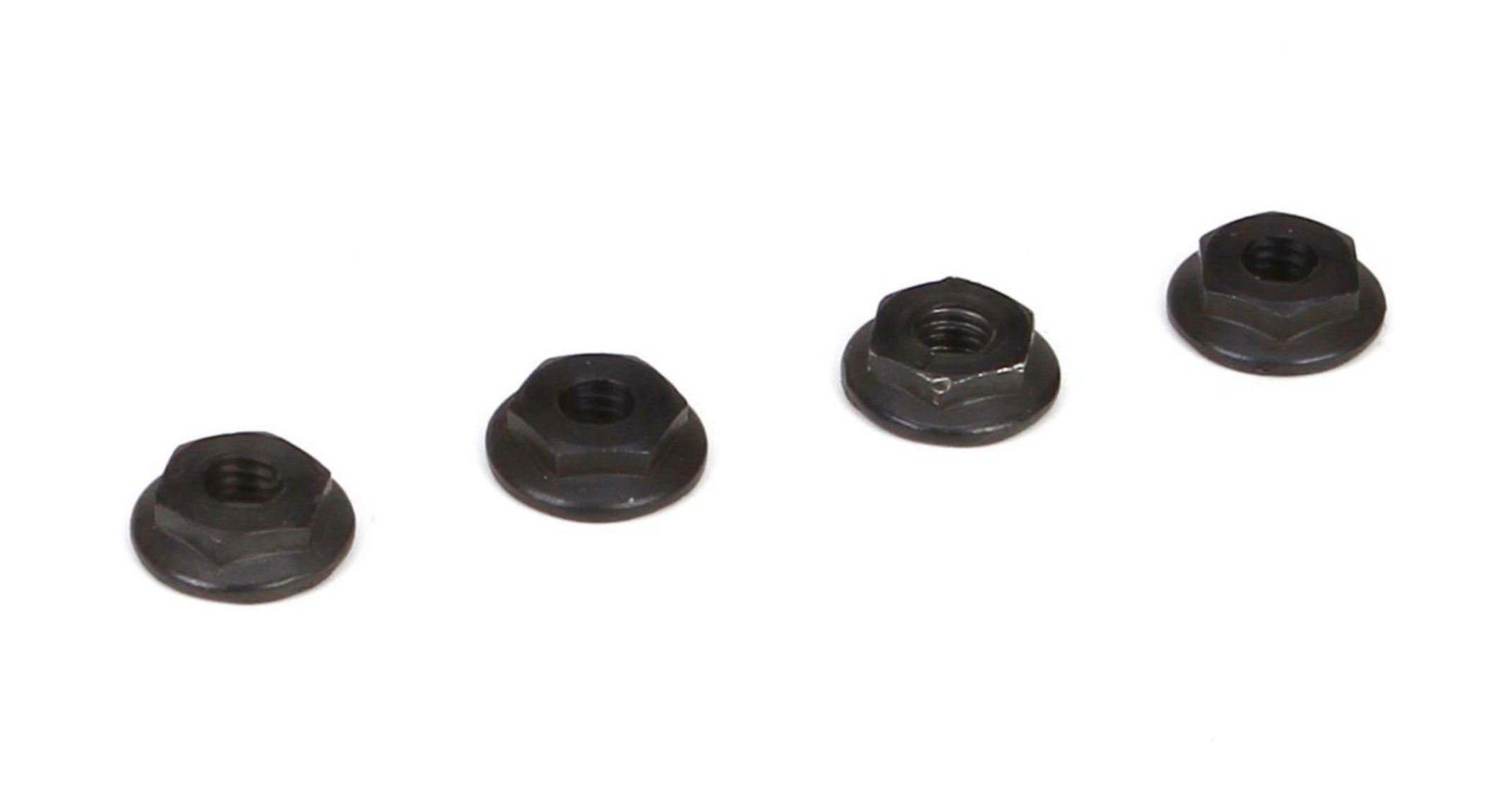 TLR 4MM LOW PROFILE SERRATED NUTS X4