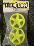 LOSI XX XXX 5 SPOKE YELLOW WHEELS