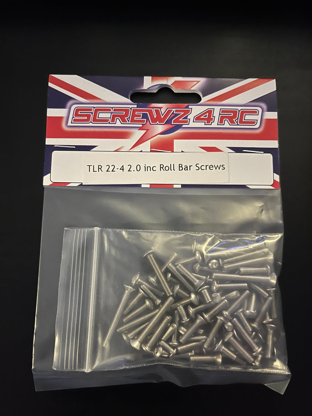 SCREWZ4RC TLR 22-4 2.0 INC ROLL BAR SCREWS STAINLESS SCREW KIT