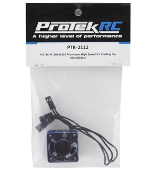 PTK-2112 - ProTek RC 30x30x10mm Aluminum High Speed HV Cooling Fan (Blue/Black)