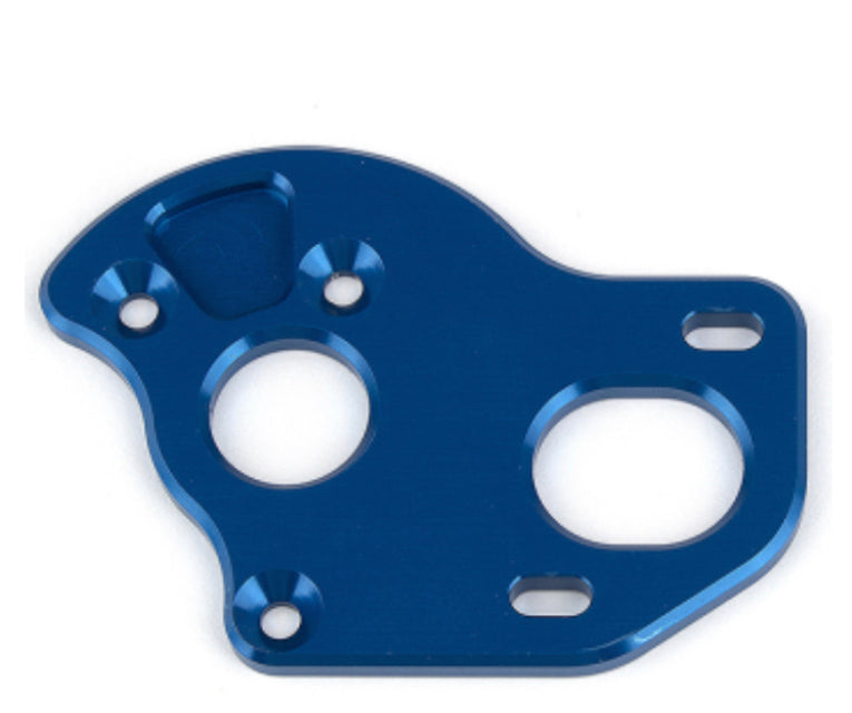 TEAM ASSOCIATED RC10T6.2 LAYDOWN MOTOR PLATE BLUE ALUMINIUM